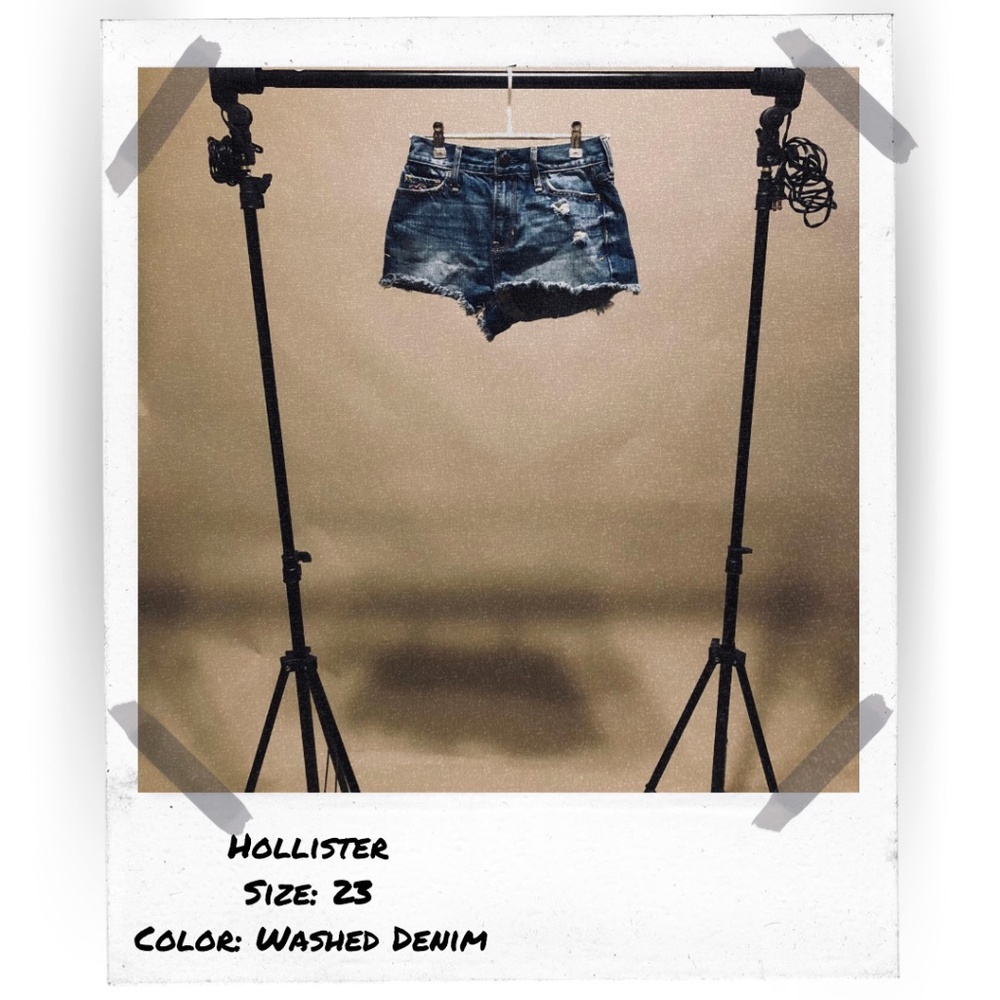Hollister Distressed Cut Off Denim Shorts